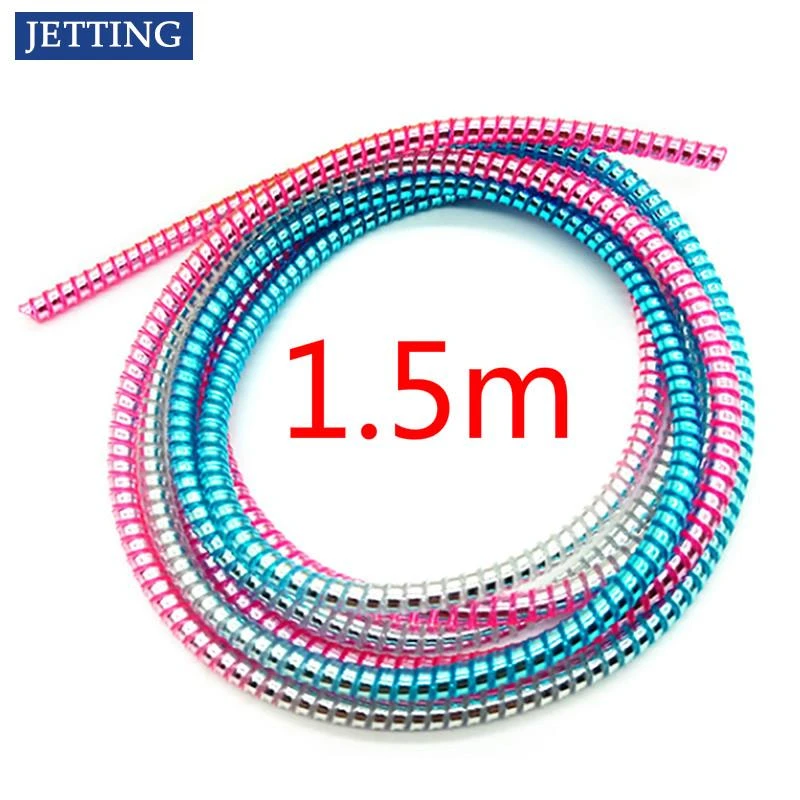1.5M USB Charging Data Line Cable Protector Wire Cord Protection Wrap Cable Winder Organizer For iPhone For Xiaomi