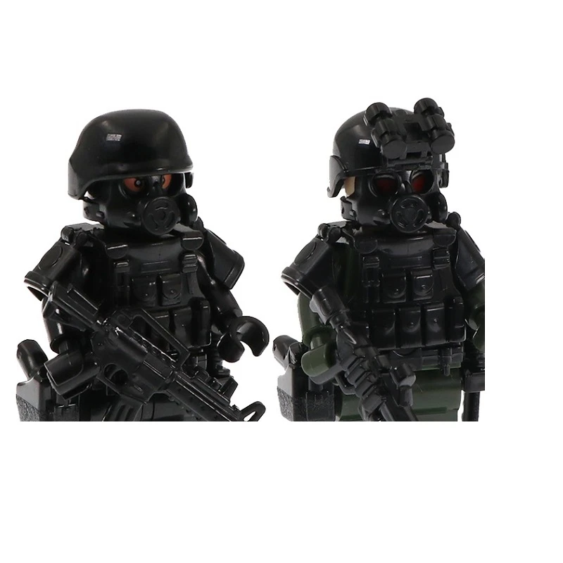 Military Special Forces Gun Modern Soldier Police MOC SWAT City Mini Military Weapons Playmobil Figures Building Block Mini Toys