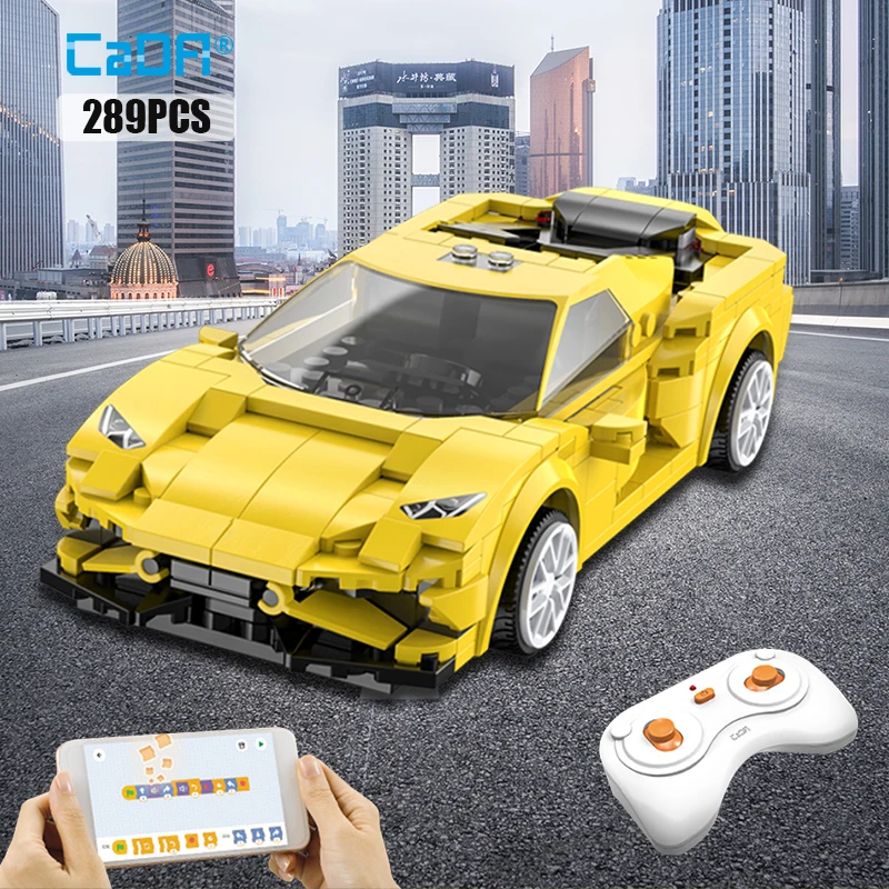 Cada City APP Programming Remote control Sports Car Model Building Blocks Technical RC Racing Car Bricks Gifts Toys for children