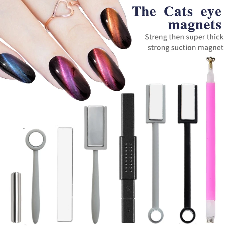 Nail Art Magnet Stick Cat Eyes Magnet for Nail Gel Polish 3D Line Strip Effect Strong Magnetic Pen Tools for Gel Varnish Tools