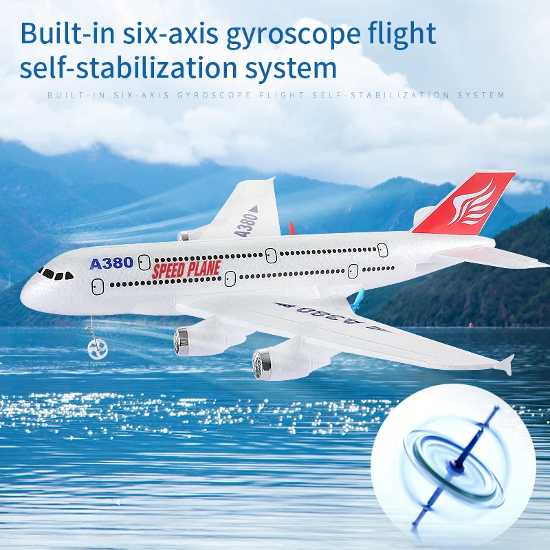 Hot Gyro Airplane Airbus A380 P520 RC Airplane Foam Toys 2.4G Fixed Wing Plane Outdoor Toys Drone  Easy Fly Children Gift