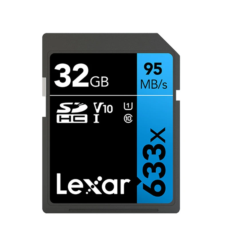 Lexar SD Card 633x Original 95M/s 32GB U1 SDHC 64GB 128GB 256GB 512G U3  SDXC Class 10 Memory Card For 1080p 3D 4K video Camera