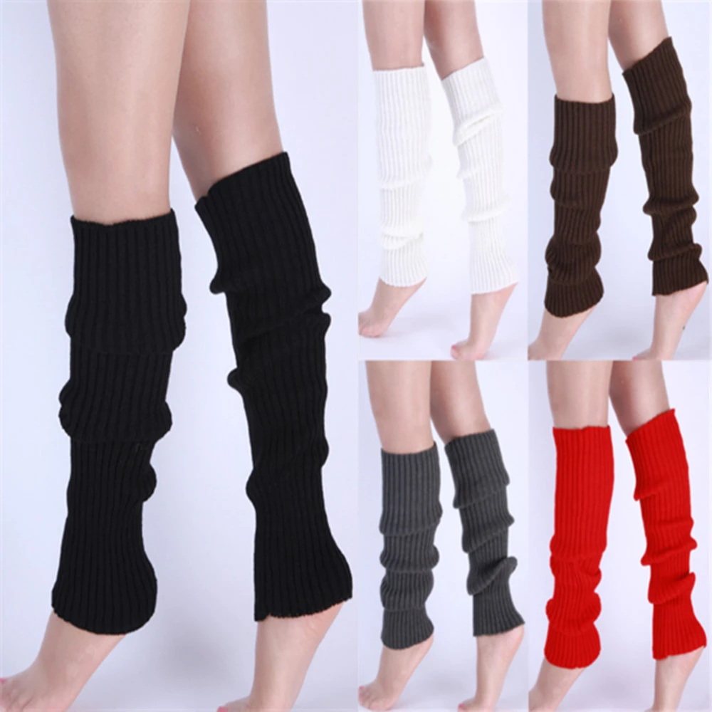 Ladies Winter Knitted Leg Warmers Boot Cuffs Trim Toppers Candy colors Leg Warmers ST004