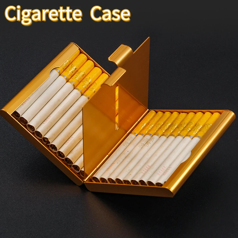 Cigar Storage Container 20 Sticks Metal Cigarette Case Smoking Accessories  Men Gift Fashion CreativeTobacco Holder Pocket Box