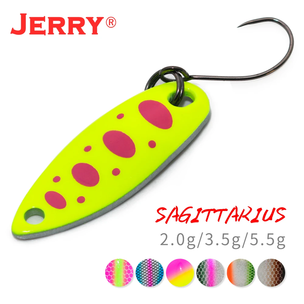 Jerry stream&area trout spoons small light weight spinners high quality fishing lures single hooks hard lures