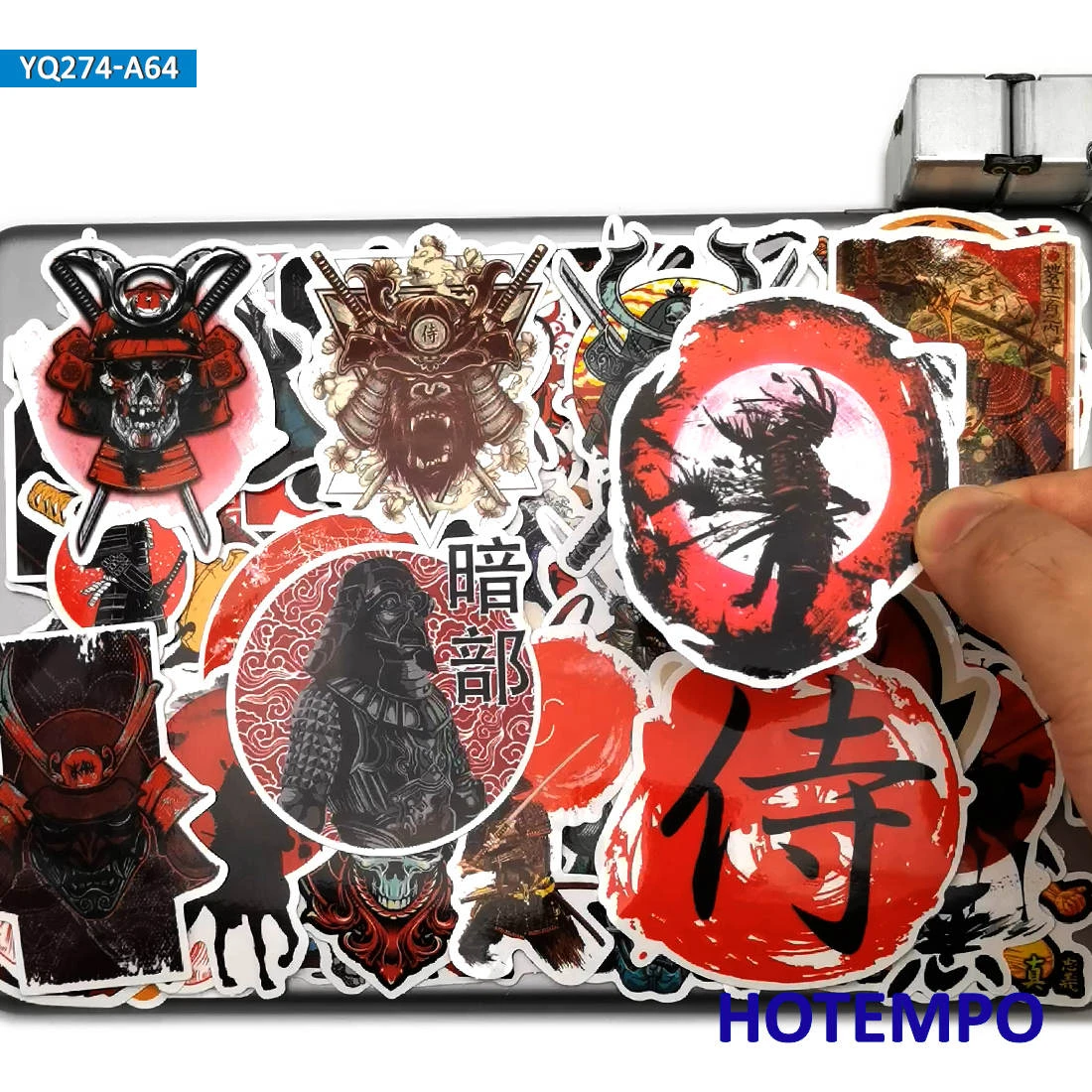 60pcs Japan Samurai Bushido Spirit Style Art Stickers for Mobile Phone Laptop Guitar Suitcase Skateboard Bike Car Decal Stickers