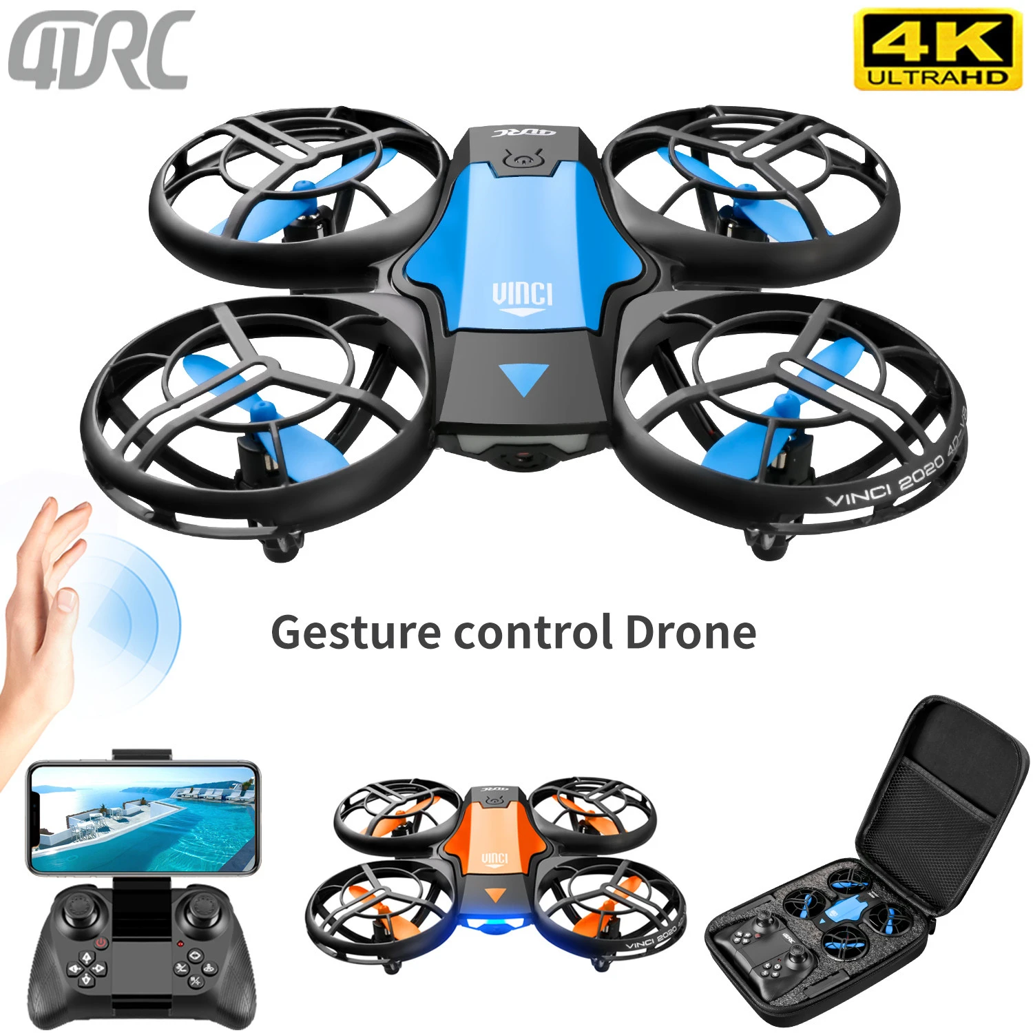 4DRC V8 New Mini Drone 4k profession HD Wide Angle Camera 1080P WiFi fpv Drone Camera Height Keep Drones Camera Helicopter Toys