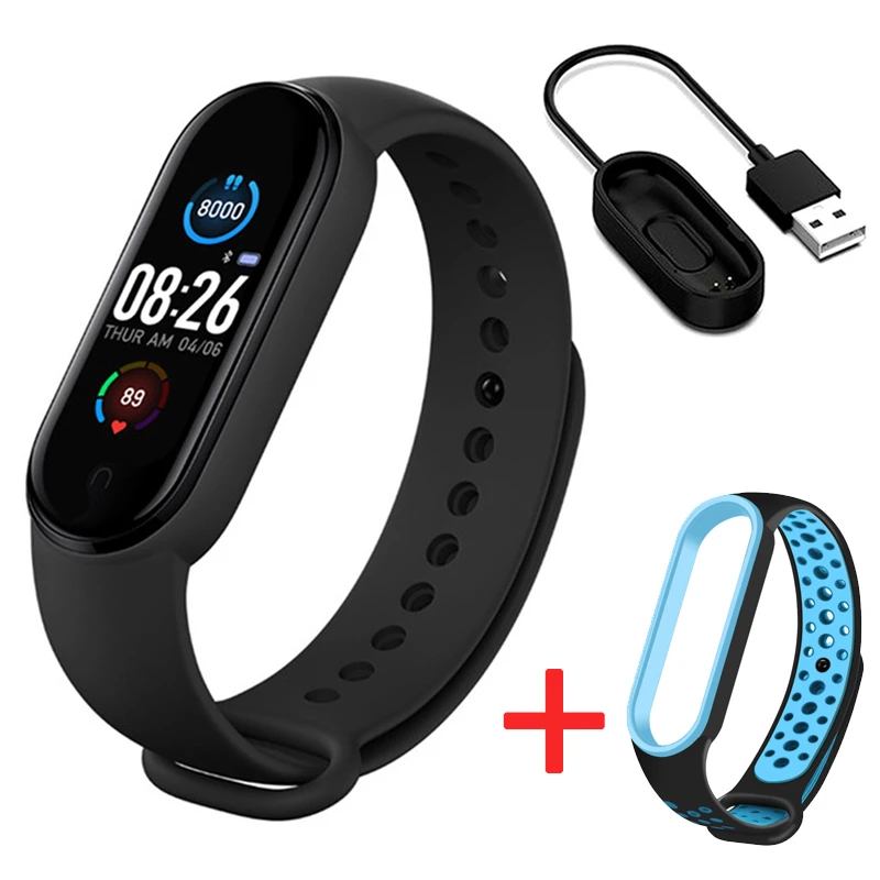 M5 Smart Watches Smart Band Sport Fitness Tracker Pedometer Heart Rate Blood Pressure Monitor Connection Bracelet Men Women M5