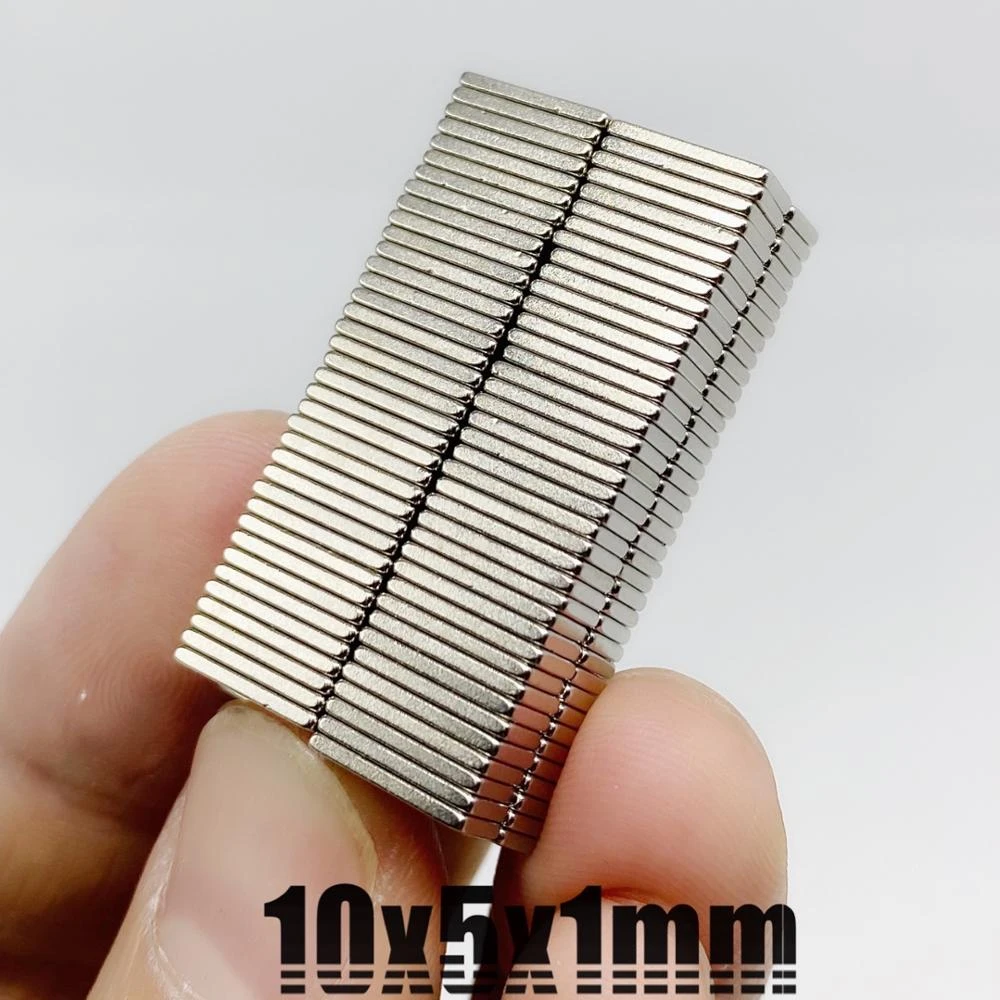 20/50/100/200/500pcs N35 Rectangular magnet f 10x5x1 mm Super Strong Neodymium magnet 10*5*1 mm NdFeB magnet 10mm x 5mm x 1mm