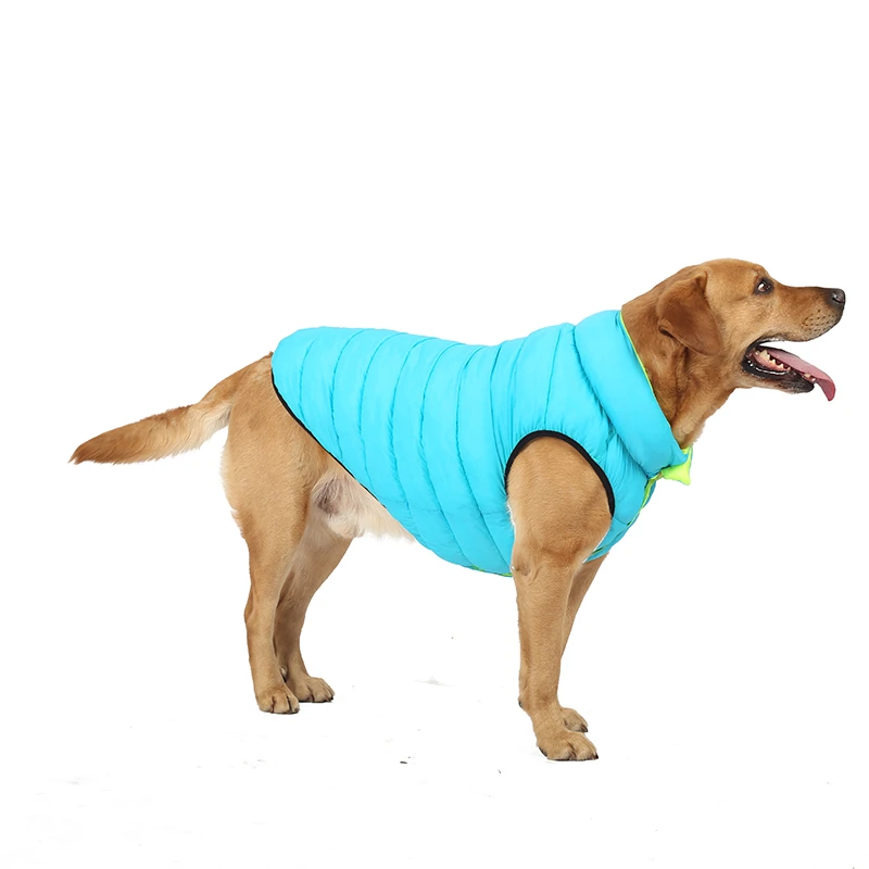 Clothes For Large Dogs Winter Warm Big Dog Coat Waterproof Reversible Dog Vest Jacket Bulldog Golden Retriever Labrador Clothing