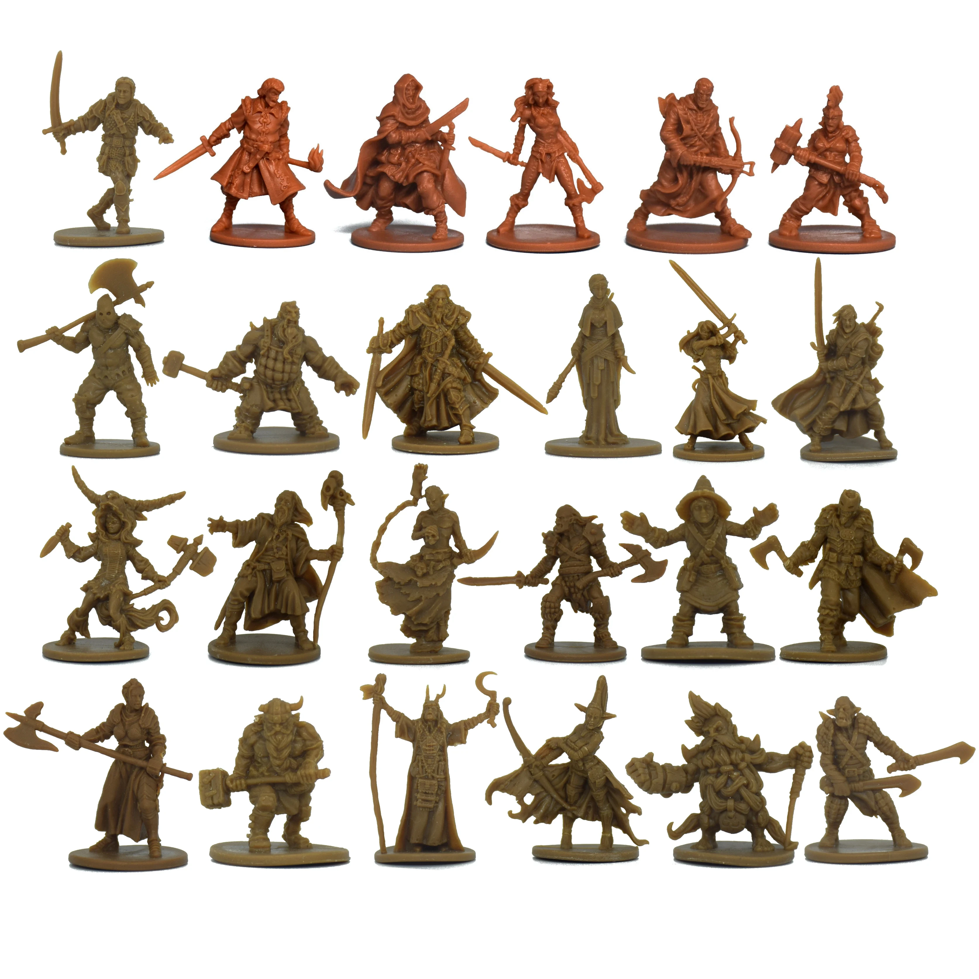 TRPG board game Zombicide miniatures green horde heroes survivors orc human warrior Knight Priest dwarf Warlock figure models