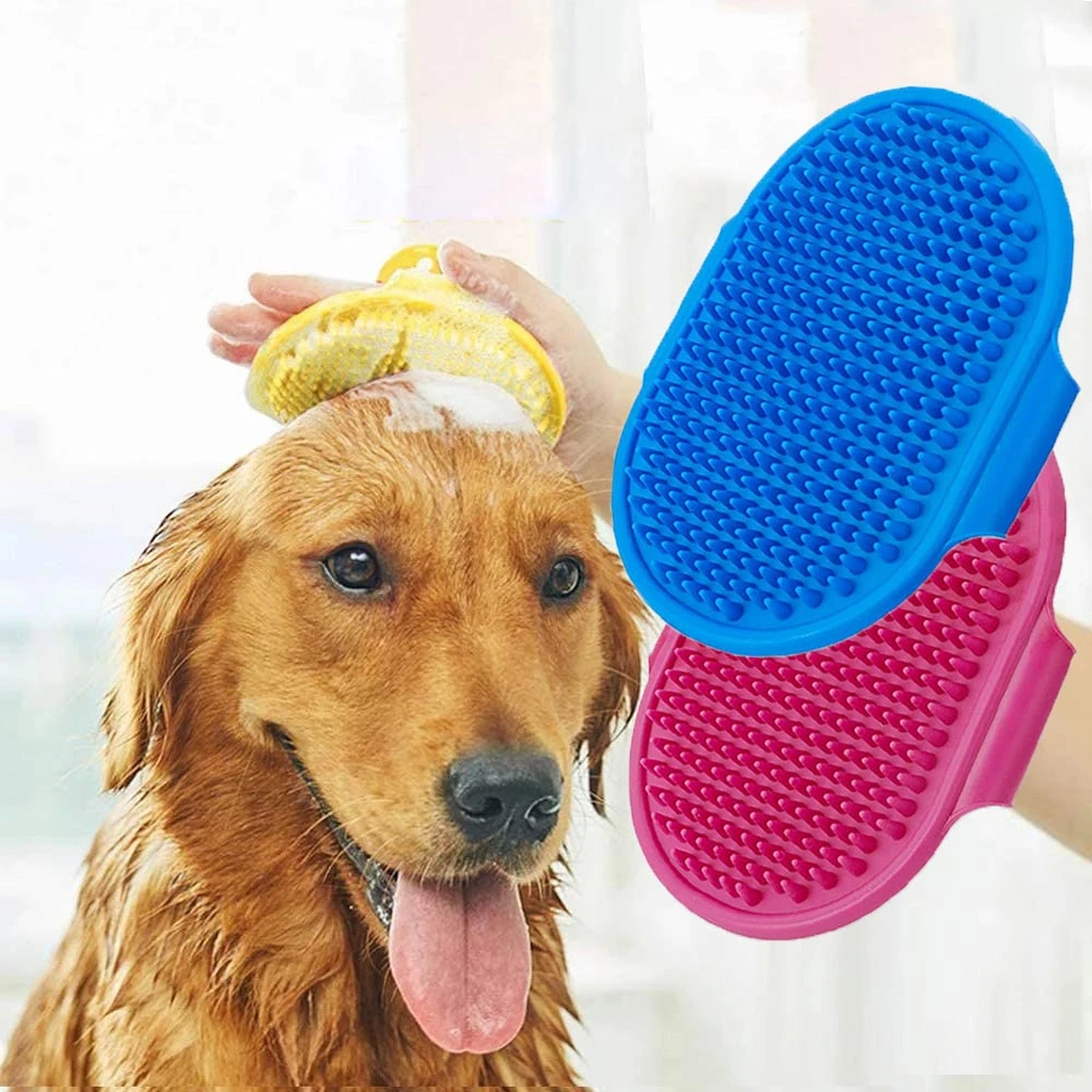 Pets Silicone Washing Glove Dog Cat Bath Brush Comb Rubber Glove Hair Grooming Massaging Kitchen Cleaning Gloves