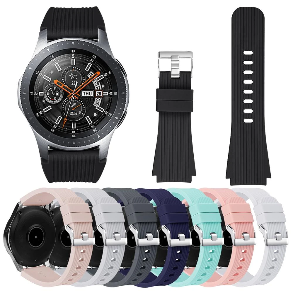 Silicone Strap For Samsung Gear S3 Classic Frontier Galaxy Watch 46mm Official Watchbands  Accessories For Galaxy Watch 46mm 22m