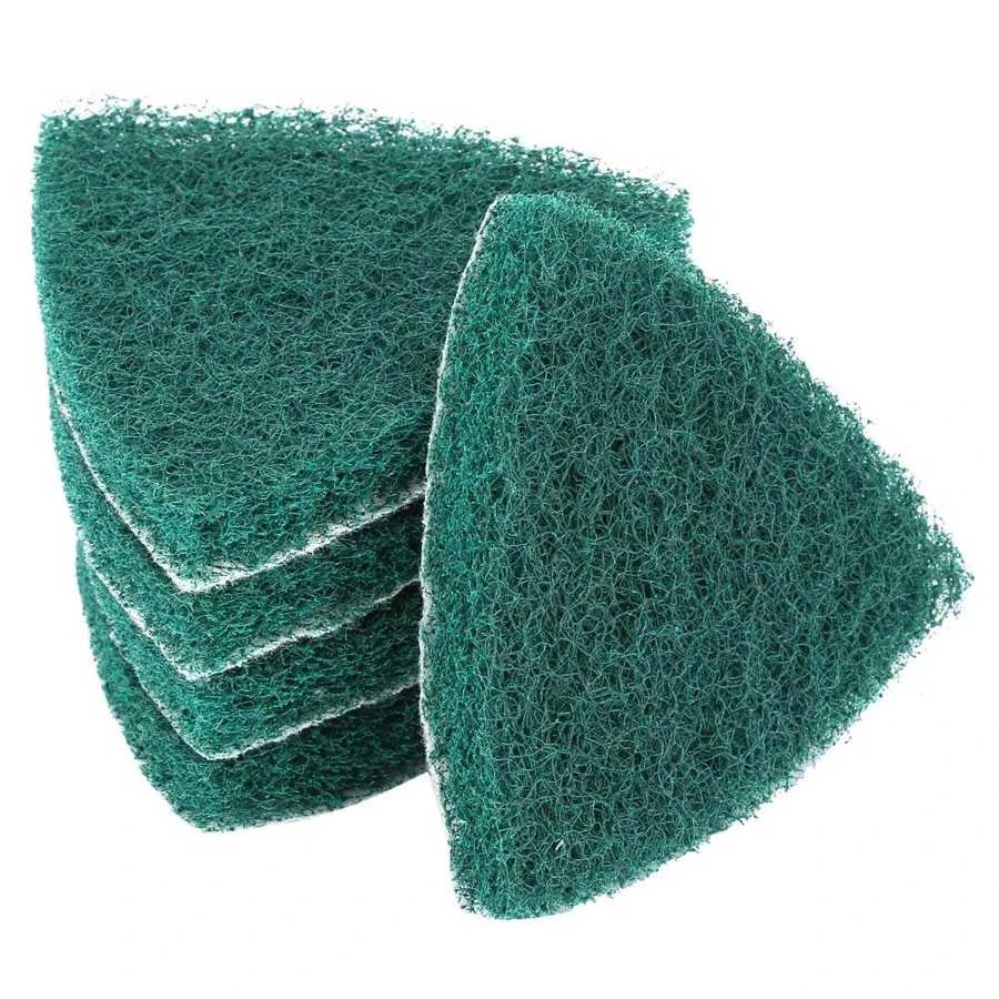 5pcs Triangle Scouring Pad Polishing Pad Self Adhesive Plate Grinding Machine Accessories 13mm Nylon Pad