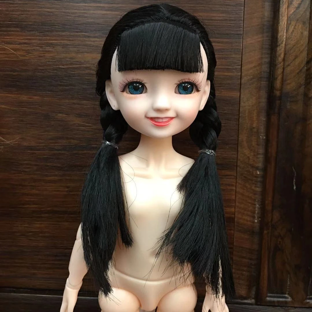 1/6 BJD Smile Doll 28cm Heigh Nude Doll Normal Skin Fat Baby Smiley Face Doll with Shoes