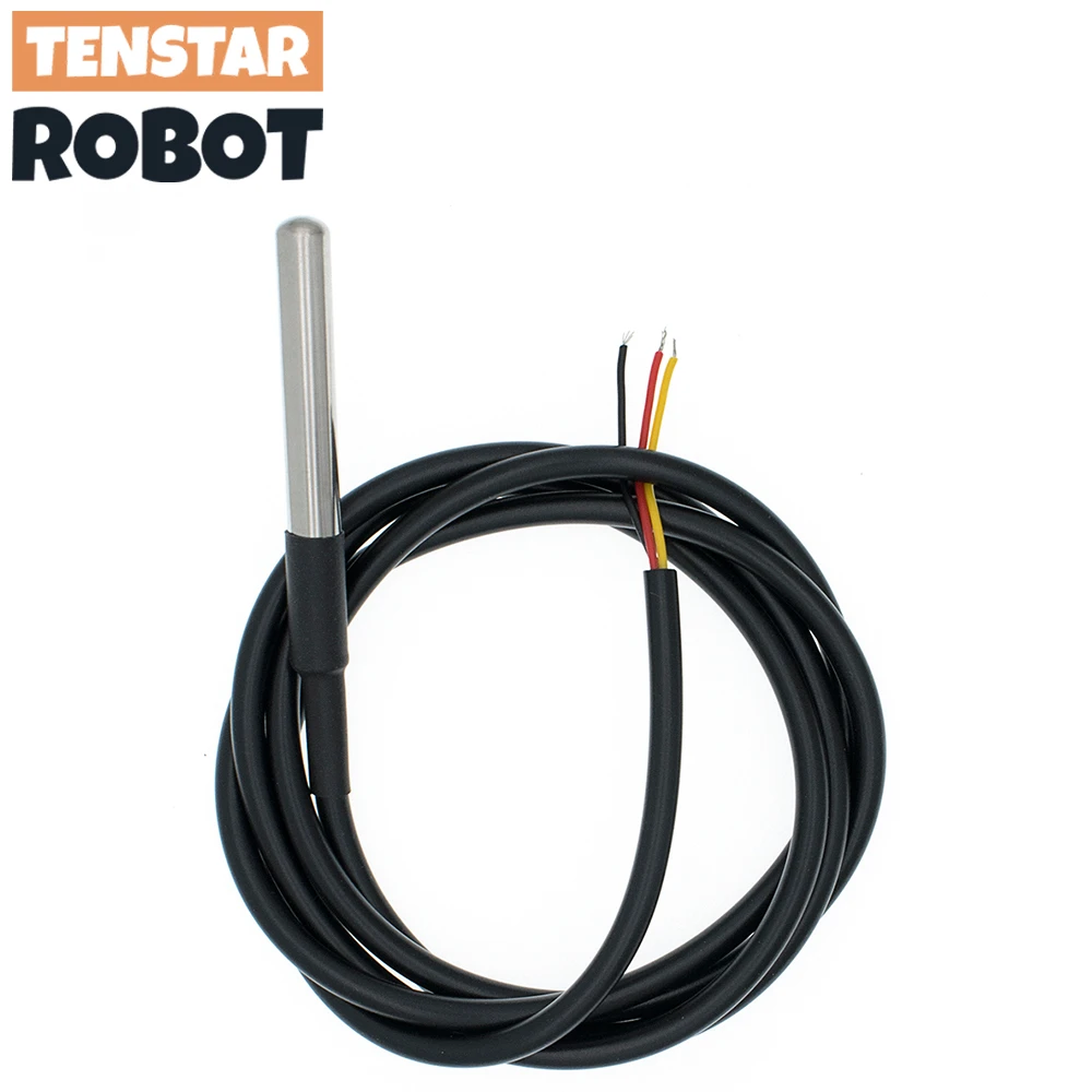 DS18B20 Stainless steel package 1 meter/3meters waterproof 18b20 cable temperature probe temperature sensor