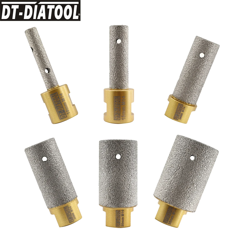 DT-DIATOOL 1pc Diamond Finger Bits 5/8-11 or M14 Thread Milling Bits for Porcelain Marble Granite Dia 10/20/25mm