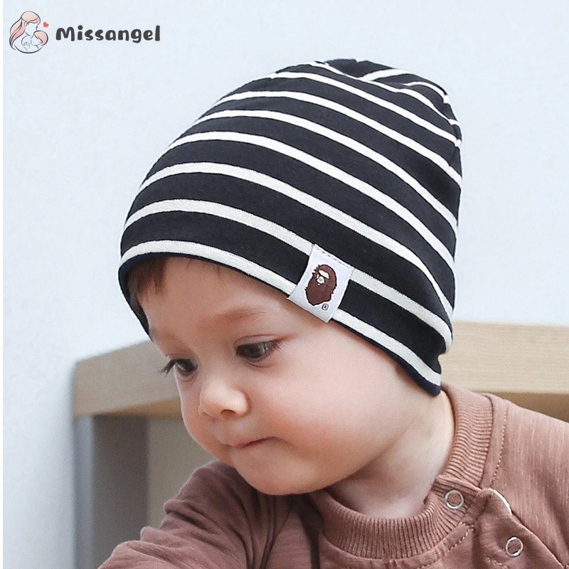 0-4years New Baby Hats Autumn Toddler Boys Girls Street Dance Hip Hop Cotton Hat Winter Scarf Cap Warm Solid Color Kids Hat