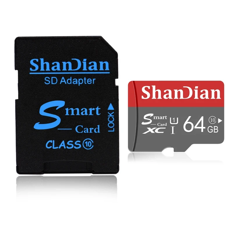 ShanDian Original Smart SD Card 64GB Class 10 Memory Card SmartSD 8GB 16GB 32GB TF Card SmartSDHC/SDXC for Smartphone/Tablet PC