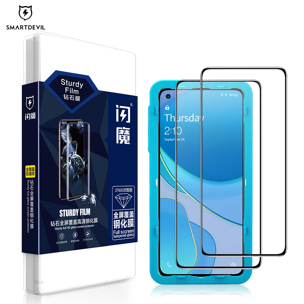 SmartDevil Diamonds Screen Protector for OnePlus 8T Explosion-proof HD Full Cover glass For OnePlus 7 Anti-fingerprint Anti-drop