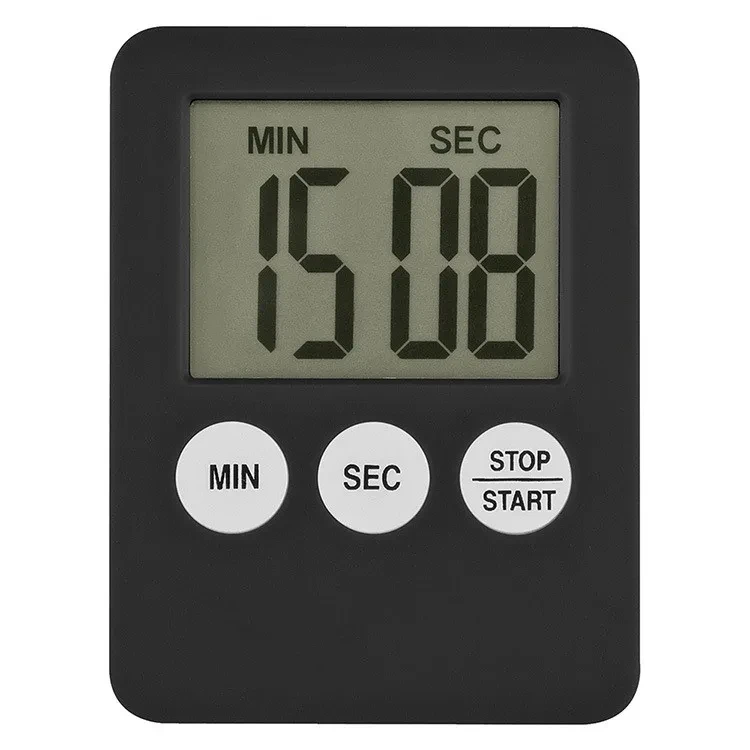 New 1Pc 7 Colors Super Thin LCD Digital Screen Kitchen Timer Square Cooking Count Up Countdown Alarm Magnet Clock