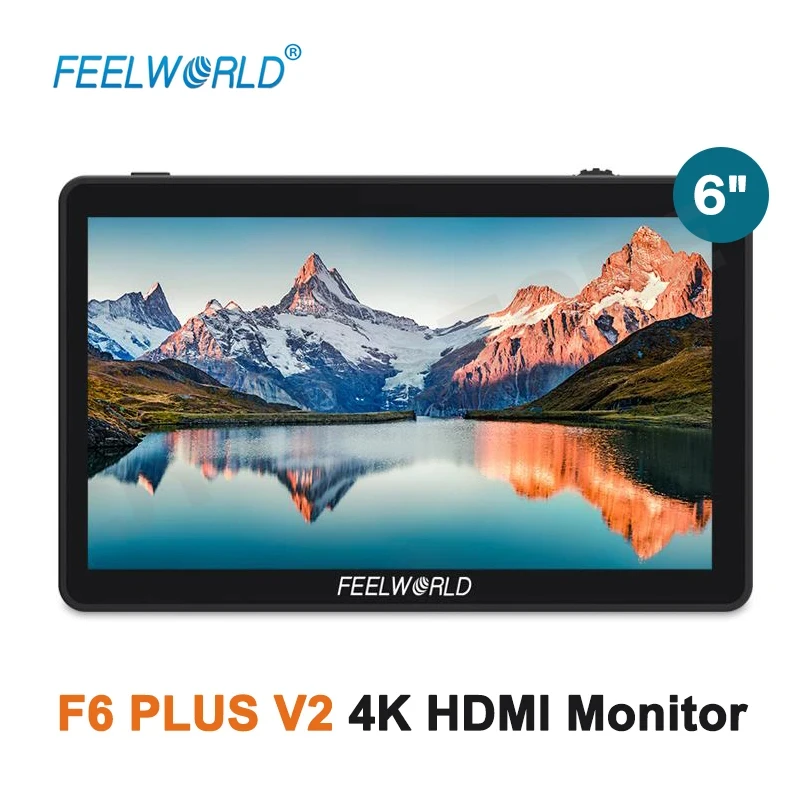 FEELWORLD F6 PLUS 5.5 Inch on Camera DSLR Field Monitor Touch Screen IPS FHD 1920x1080 Video 4K Monitor for Canon Nikon Camera