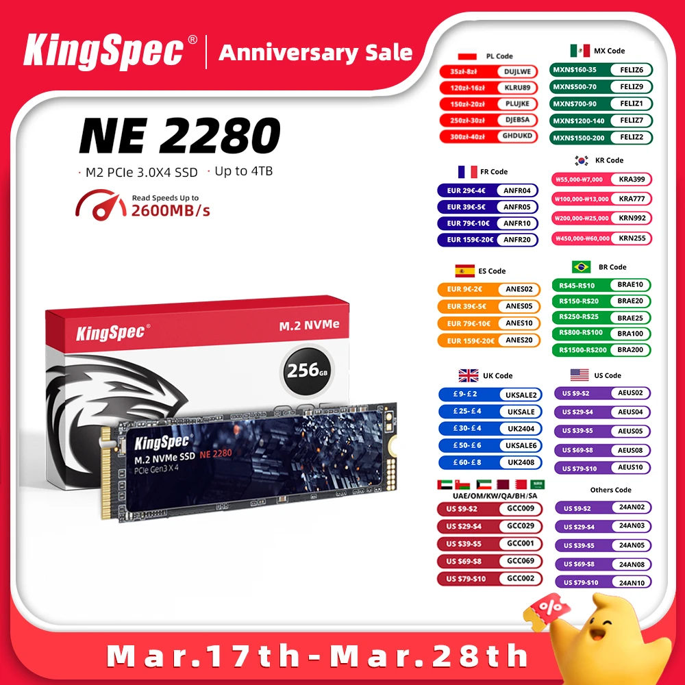 Kingspec SSD M2 512GB NVME SSD 1TB 128GB 256GB 500GB ssd M.2 2280 PCIe Hard Drive Disk Internal Solid State Drive for Laptop
