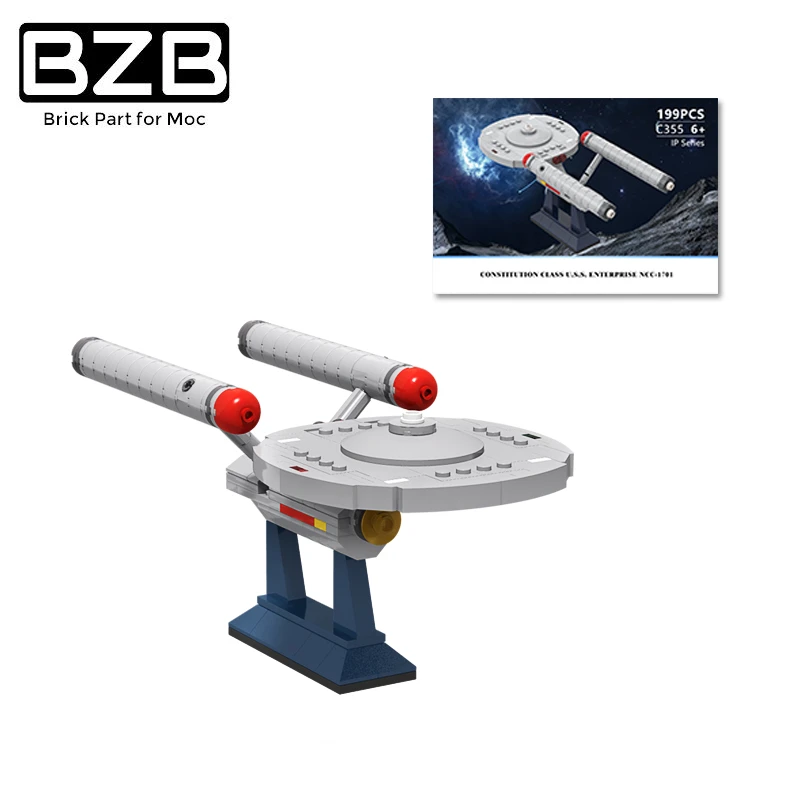 BZB MOC World 6021 Buliding Block Model USS Space Ship Enterprise NCC-1701 Toys for Children Birthday Gift Sluban