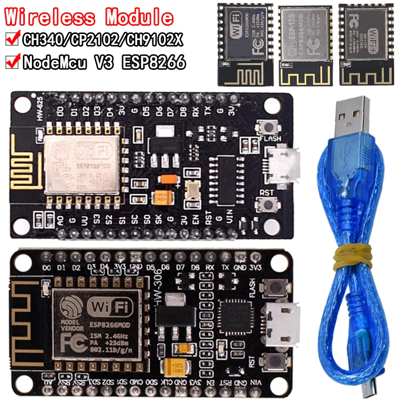 V3 Wireless module NodeMcu 4M bytes Lua WIFI Internet of Things development board based ESP8266 ESP-12E for arduino CP2102