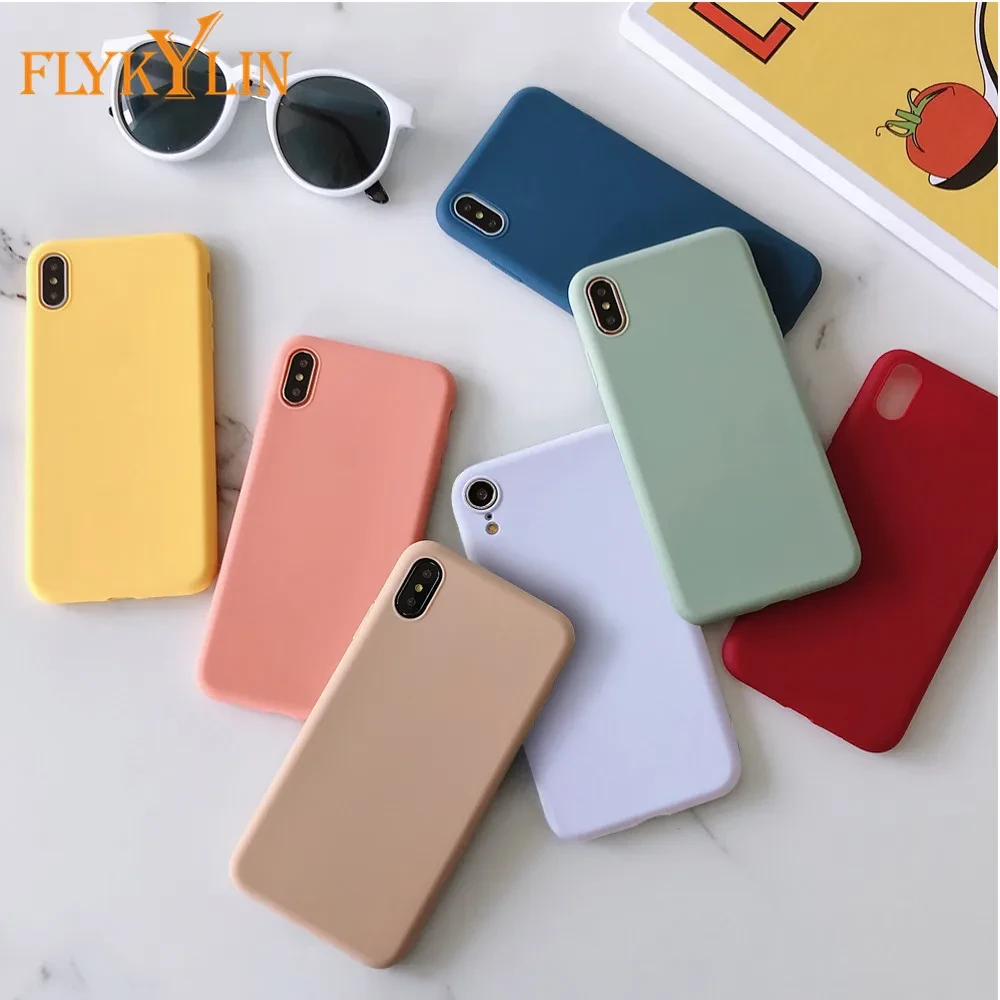 Matte Silicone Phone Case For Huawei P30 P20 Lite P10 Mate 20 Mate 30 Mate 10 Lite Pro Mate 9 TPU Candy Color Back Cover Coque