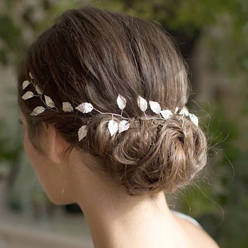 KMVEXO Hair Accessories 2019 Wedding Bridal Headband Leaves Hairband Women Head Ornament Ladies Hairs Jewelry