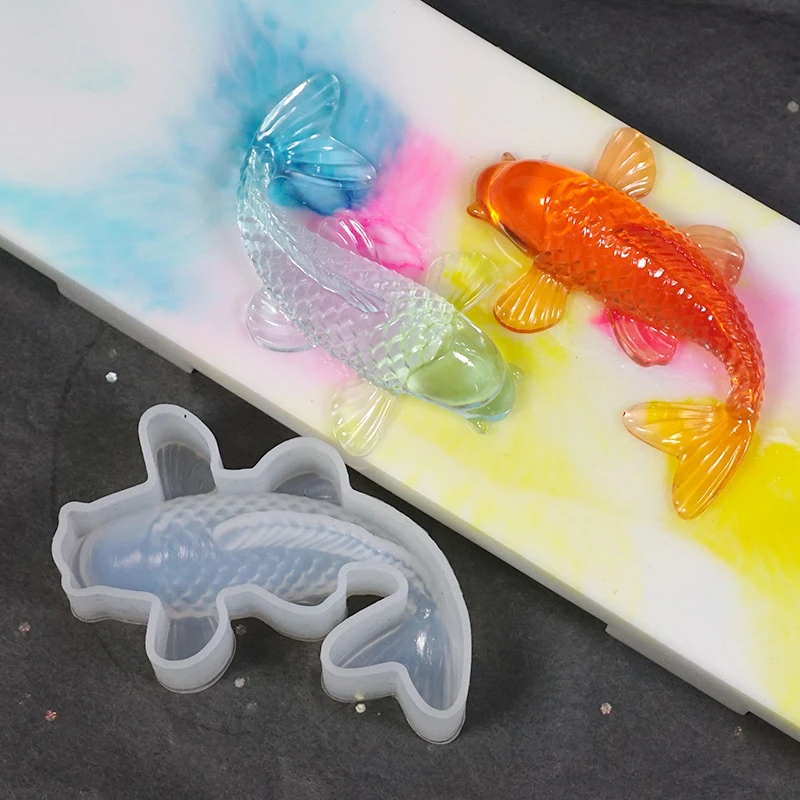 JOJO BOWS 1pc Fish Tail Koi Silicone Mold Jewelry Fishtail UV Epoxy Resin Mold For DIY Pendant Charms Handmade Jewelry Making