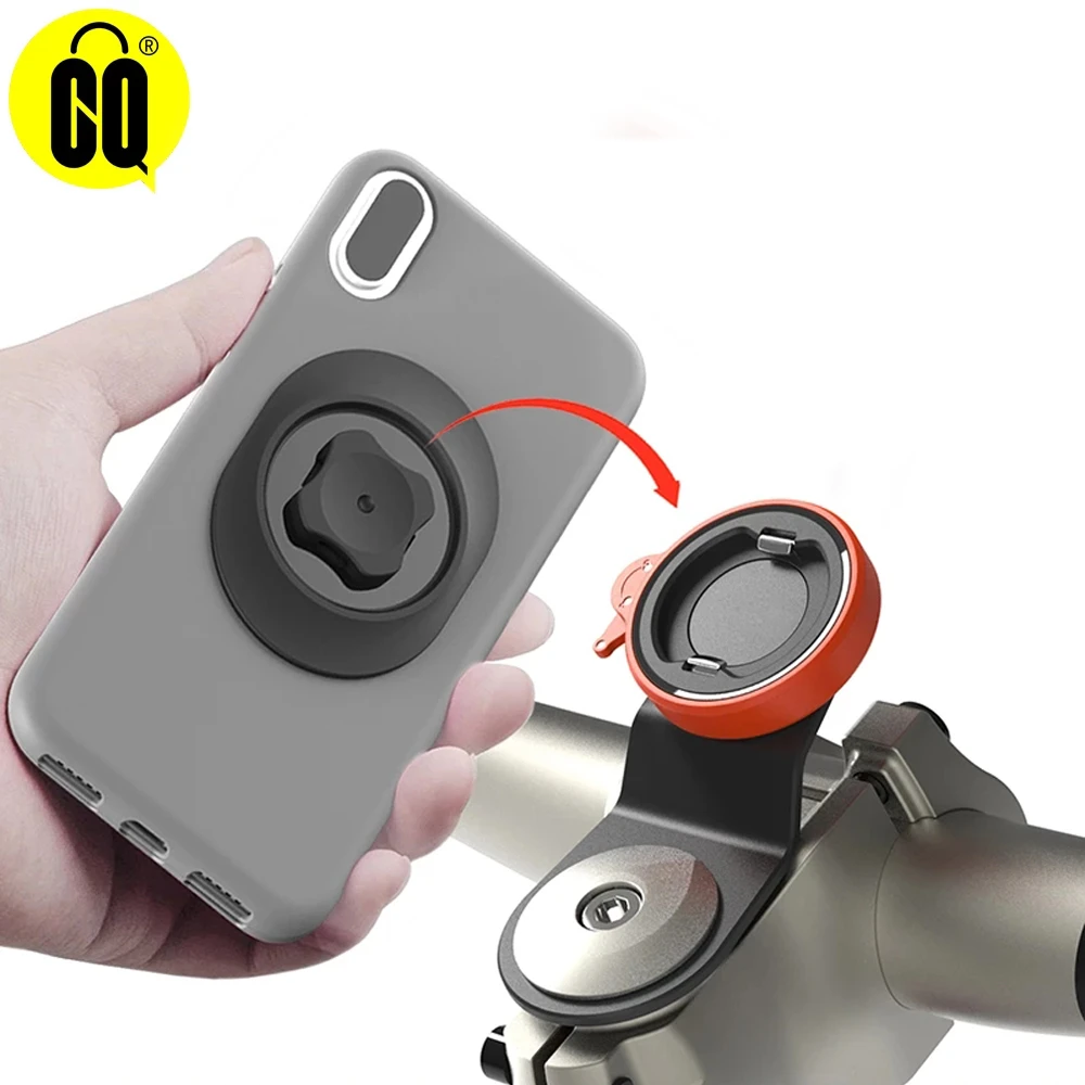 Bicycle Phone Holder,Universal Aluminum GPS Bracket Riding Clip Stand MTB Road Bicycle Cell phone Handlebar Stem Mount