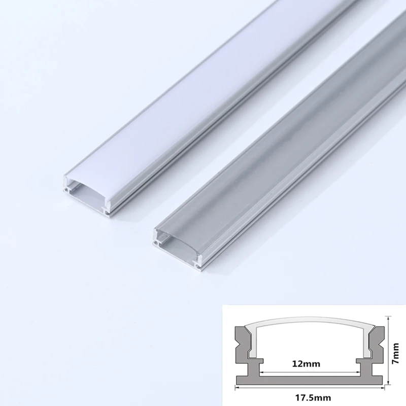 2-30pcs / lot 0.5m / pcs LED Aluminum profile for 5050 3528 5630 milky white LED strip/channel transparent cover