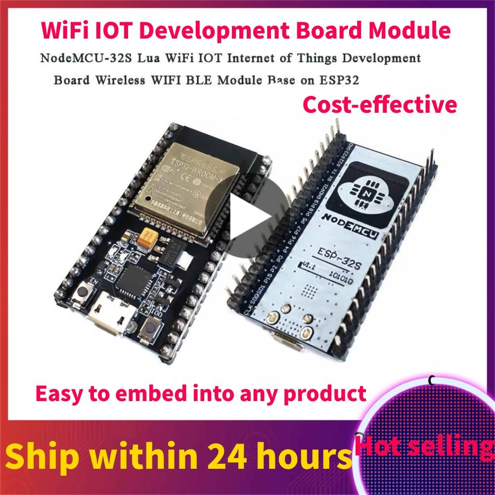 Wireless NodeMCU-32S Lua WiFi IOT Development Board ESP32S ESP32-WROOM-32 Dual-Core Wireless WIFI BLE Module Ai-thinker