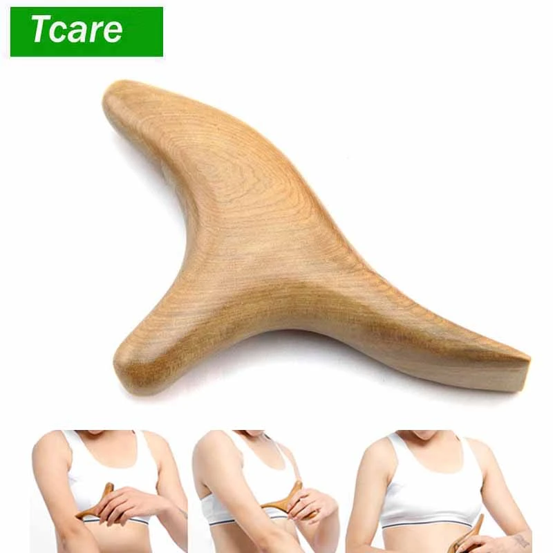 Tcare 1 Piece Body Neck Trigeminal Massage Wood Massager Body Relax Fragrant Wood Wooden SPA Therapy Massager Blood Circulation