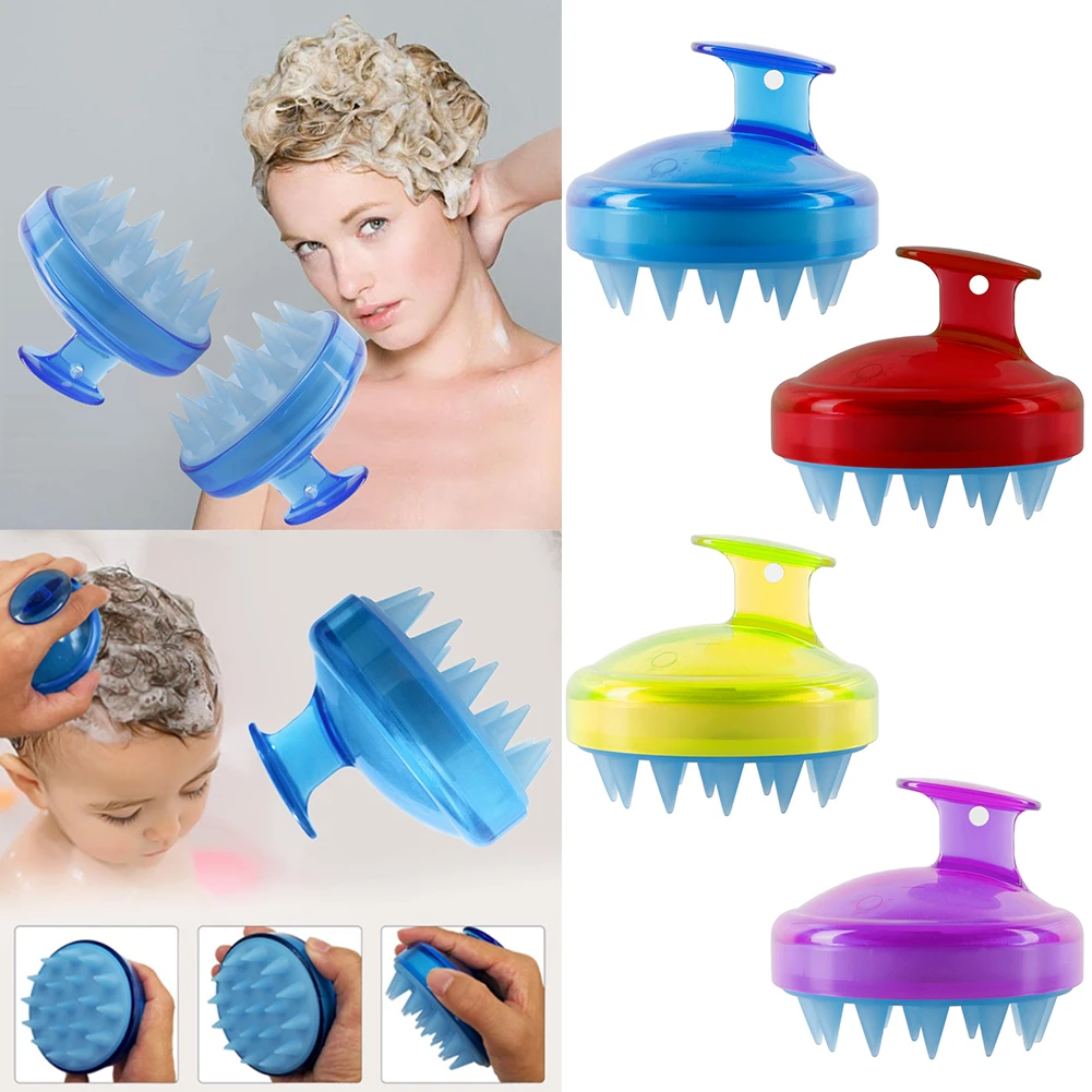 Scalp Massage Comb Multifunctional Shampoo Brush Silicone Head Massage Comb Professional Shampoo Massager Shower Bath BrushTSLM1