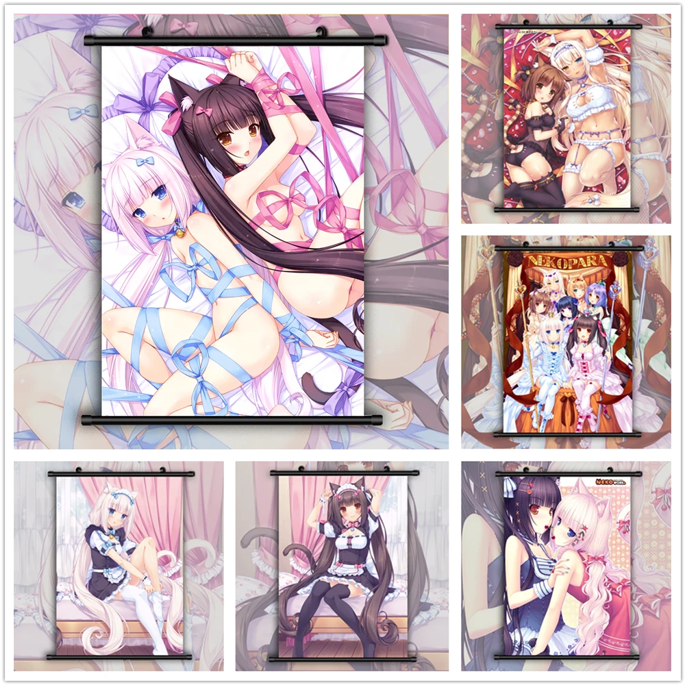 NekoPara Neko Para Chocolat Vanilla Anime manga wall Poster Scroll