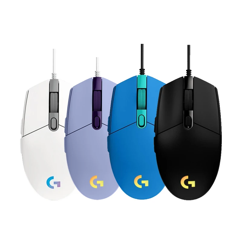 Logitech G102  Lightsync Wired Gaming Mouse USB3.1 Generation II Backlit Mechanica Side Button Glare  Mouse Macro Laptop  Office