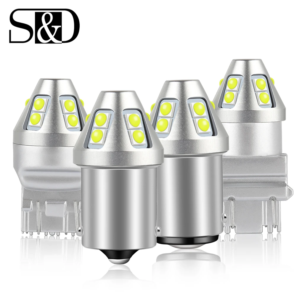 1pc 1156 3157 P27W T20 LED Lamps W21/5W 7443 W21W 7440 PY21W P21W led BAY15D BA15S BAU15S Led Car LED Bulb P21/5W Turn Signal