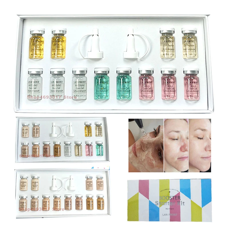 12pcs Ampoule BB Cream Glow Stayve Mixing Makeup kit Anti-aging Serum Meso White Brightening Natural Microneedle serum Treatment