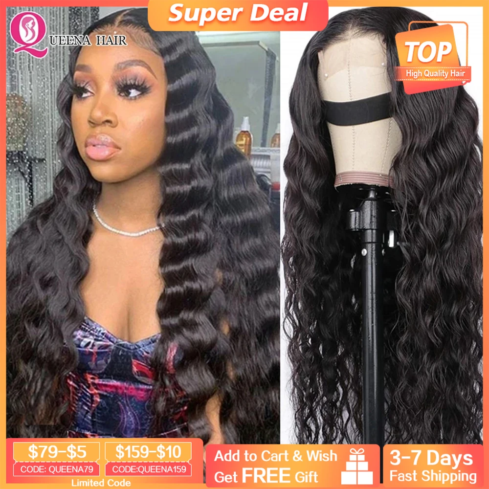 30 Inch HD Transparent Lace Front Human Hair Wigs For Women Pre Plucked Loose Wave Lace Frontal Wig 5x5 HD Lace Closure Wig Remy