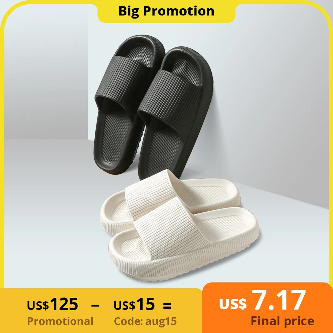 Men Thick Platform Sandals Swimming Pool Gym Household Shower Quick-drying Open-toed Slippers Suitable for Indoor and Outdoor