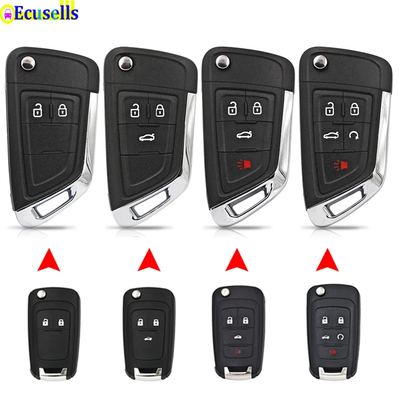 2/3/4/5 Button Flip Remote Key Shell Case Fob for Opel Astra J Mokka Insignia Adam Cascade Karl Zafira for Buick HU100 Uncut