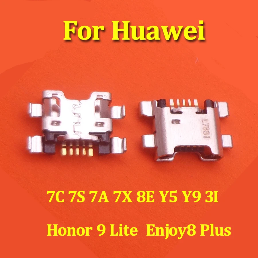 30pcs New micro usb charging connector For Huawei honor 9 lite 7C 7S 7A enjoy 8 plus 8plus 8E play 7X plug dock socket port