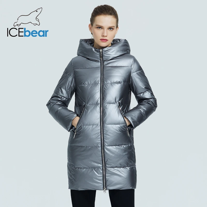 ICEbear 2021 Winter Casual Fashion Women's Coat high-quality women's clothing Tight hooded women's parka GWD20161D