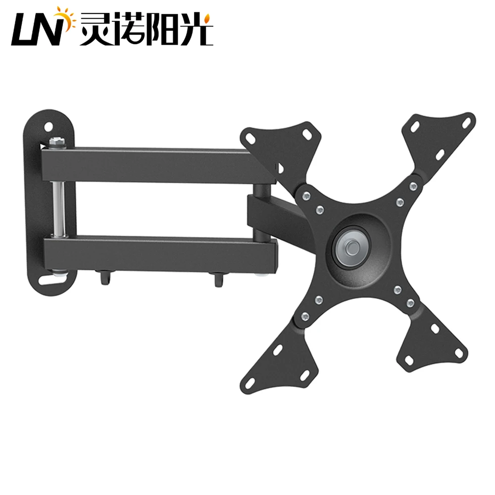 Full Motion TV Wall Bracket for 10-32 Inch TVs, Swivels Tilts TV Mount For Flat & Curved TV，VESA 75x75mm To 200x200mm Up To 20kg