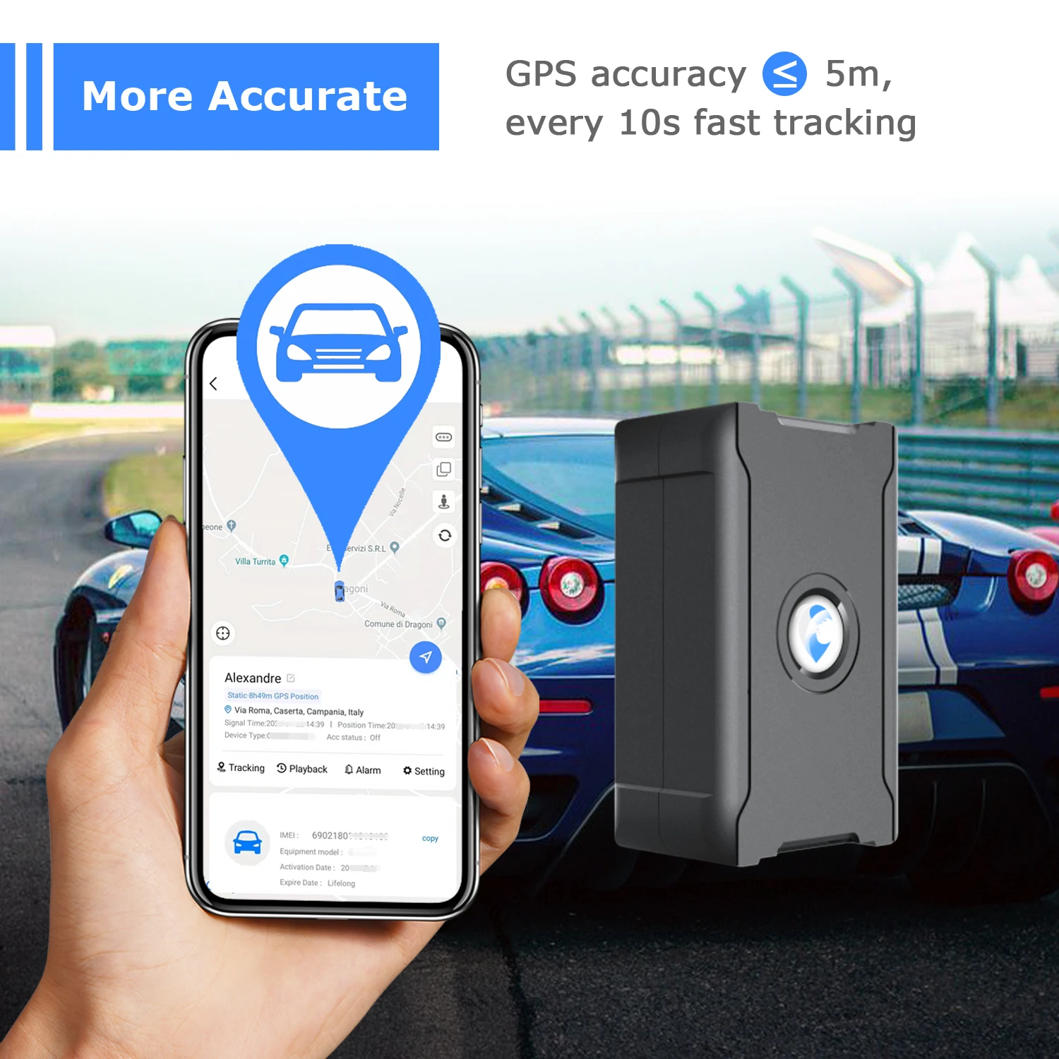 Free Sim Card GPS Car Tracker Portable Device Remote Anti Theft Vehicle Truck Tourist Tracking Locator