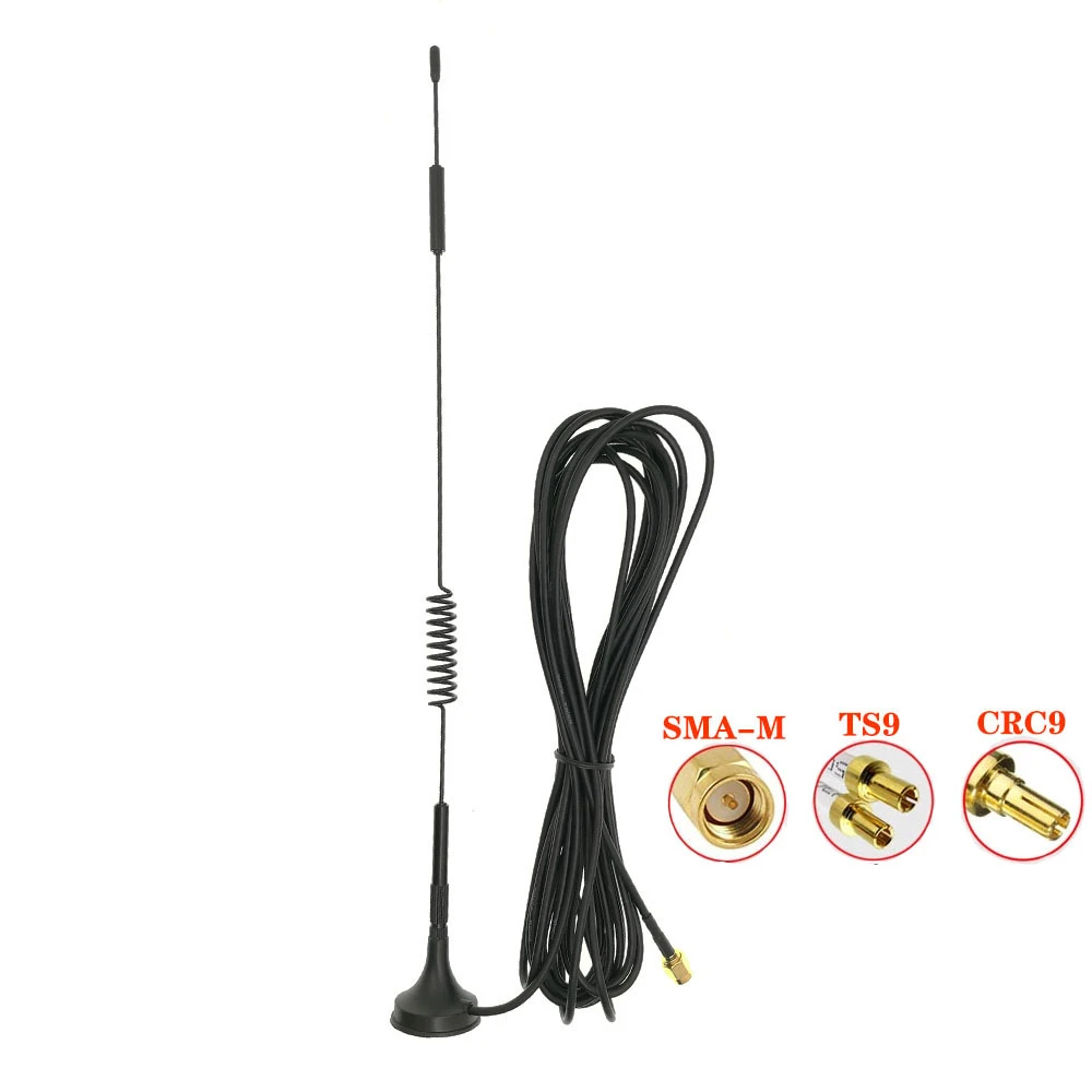 700-2700 MHz 12dBi 2G 3G 4G LTE magnetic antenna TS9 connector SMA male GSM external router antenna M