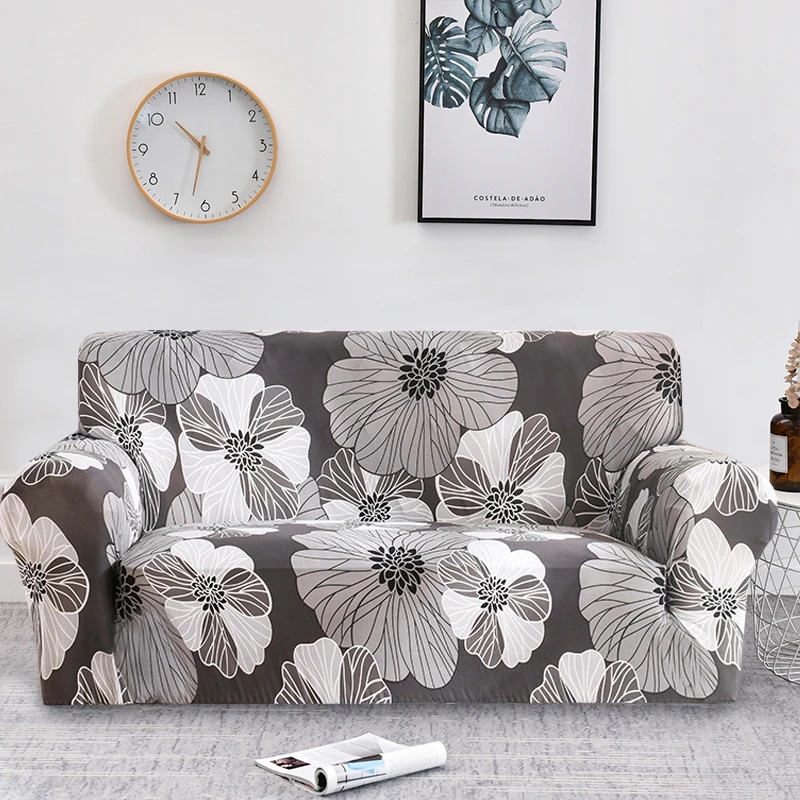 Floral Printing Sofa Cover for Living Room Slipcovers Sofa Cover Cotton Elastic Couch Cover Sofa Towel Chair Protector 1PC